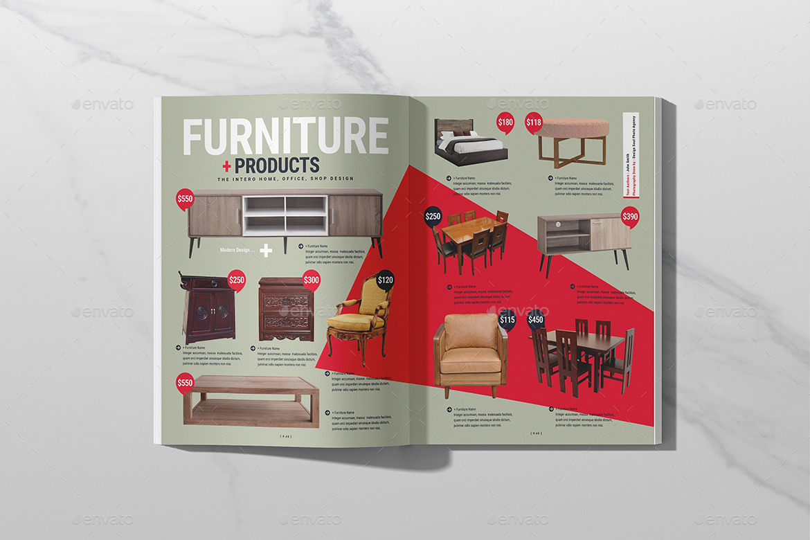 Furniture / Interior Design Magazine, Print Templates GraphicRiver